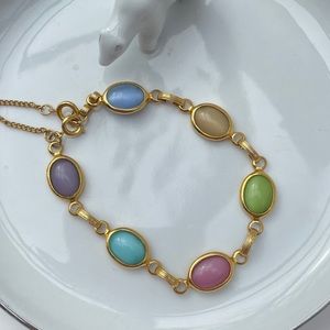 Vintage multi colored glass bracelet